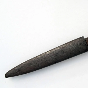 German trench knife in its steel scabbard