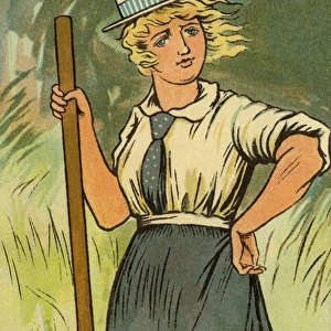 Girl with a punt pole