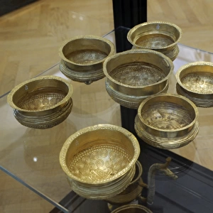 Golden vessels. Denmark. The Late Bronze Age. 800-400 BC. Na