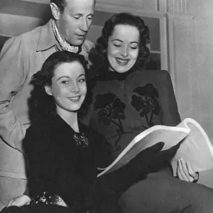 Gone with the Wind Actors Reading Script Print, 1939 Gone with the Wind Actors Reading Script Print, 1939
