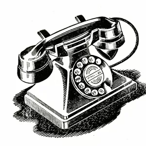GPO Bakelite telephone with dial