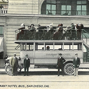 Us Grant Hotel bus, San Diego, California, USA