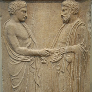Greek Art. Greece. 5th century BCE. Pentelic marble funerary