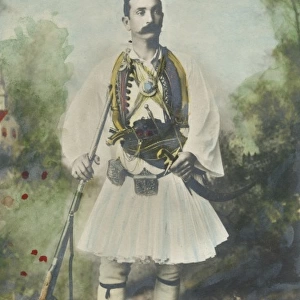 Greek soldier in Traditional Costume