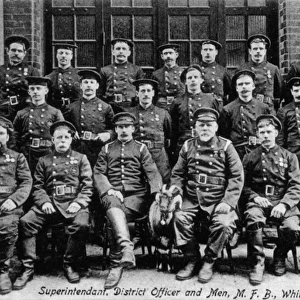 Group photo, men of Whitechapel Fire Station