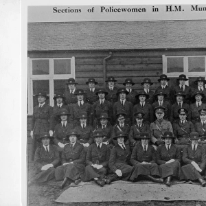 Group photo, women police officers in uniform, WW1