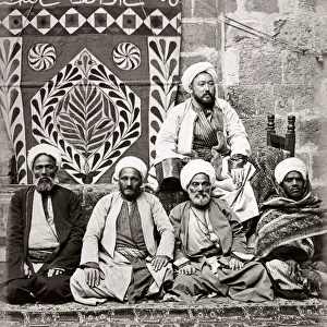 Group of religious leaders, Egypt, circa 1880. Date: circa 1880