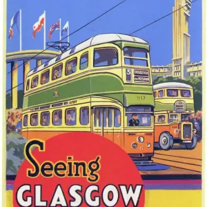 1938 Print of Guidebook - Seeing Glasgow by Tram and Bus 1938 Print of Guidebook - Seeing Glasgow by Tram and Bus