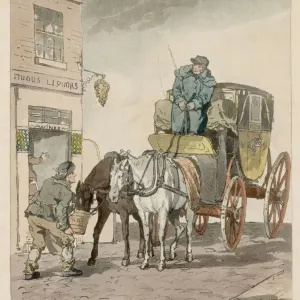 Hackney Coach Print, 1807 Watercolor on Paper Hackney Coach Print, 1807 Watercolor on Paper