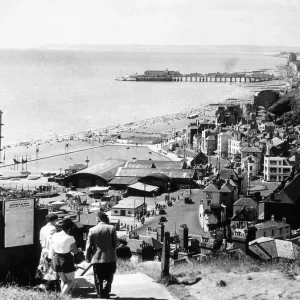 Hastings View: A 1953 Print of Hastings, Sussex Hastings View: A 1953 Print of Hastings, Sussex