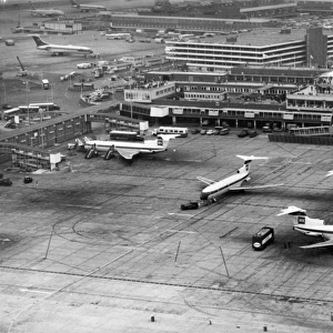 Hawker Siddeley Tridents of BEA at Heathrow Airport