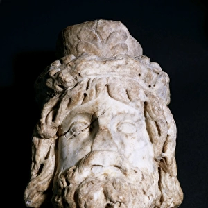 Head of the God Seraphis. Roman, 2nd -early 3rd century. Mar