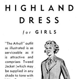 Highland dress for Girls - advertisement, 1956