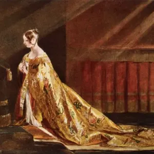 Queen Victoria Coronation Robes Print 1838