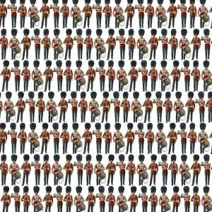 Repeating Pattern - guardsmen, white Repeating Pattern - guardsmen, white