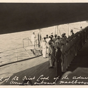 HMS Marlborough - Arrival of the First Lord of the Admiralty
