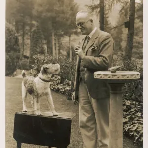 Hugh Walpole with Bingo Print Hugh Walpole with Bingo Print