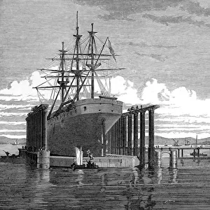 The Hydraulic Lift Graving Dock, Bombay, 1872