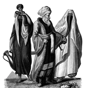 Ibrahim Bey (El-Greitli) with two women