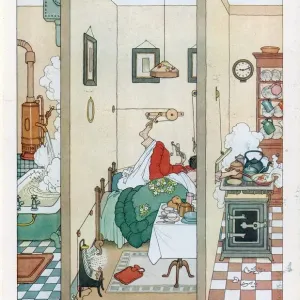 An Ideal Home No. I by William Heath Robinson, 1915 Print An Ideal Home No. I by William Heath Robinson, 1915 Print
