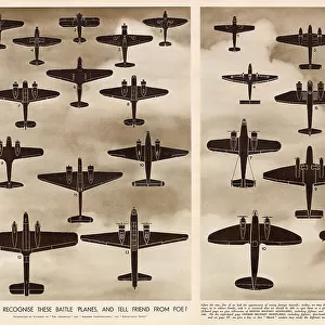 Identification Silhouettes of Aircrafts WWI