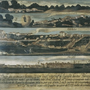 Igarassu, Olinda and Recife. 1729. BRAZIL. Iguara絮