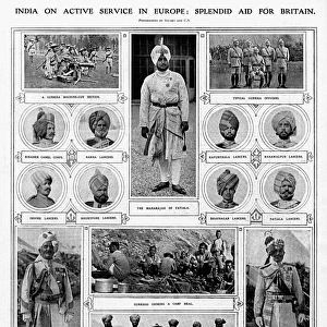 India on active service during World War I