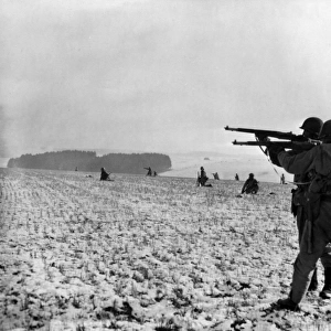 US infantry on Bastogne front