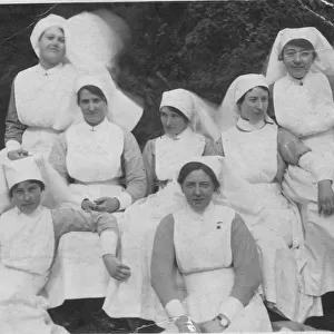 Informal group of seven nurses at Bradford War hospital