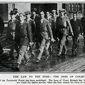 Inns of Court Brigade on the march, WW1