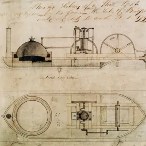 Canal de Bridgwater : bateau dessin, par William Sherratt en 1799