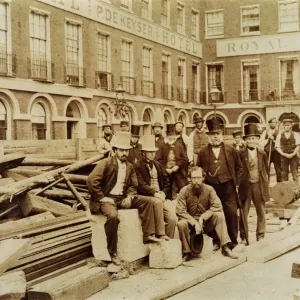 Blackfriars Bridge Construction Print, circa 1864 Blackfriars Bridge Construction Print, circa 1864