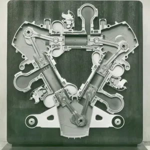 Moteur d'essence Napier Deltic, coupe transversale