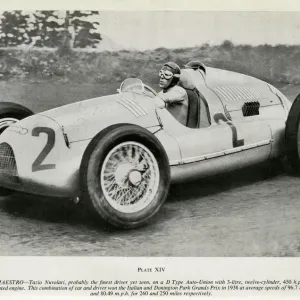 Tazio Nuvolari, voiture de type D d'Auto Union