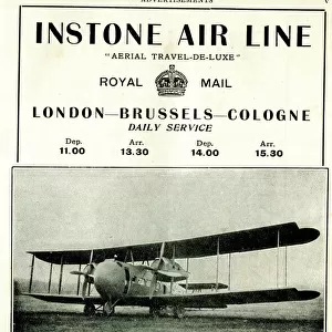 Instone Air Line advert 1922, Croydon Aerodrome, Airport