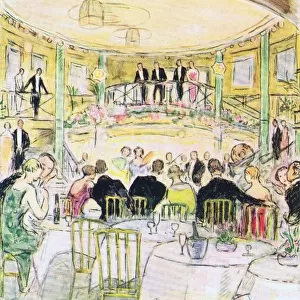 Interior sketch of the Caf de Paris, London, 1926