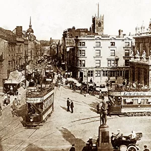 Ipswich Cornhill and Tavern Street early 1900s