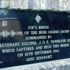 Irish Guards Memorial plaque, Joes Bridge
