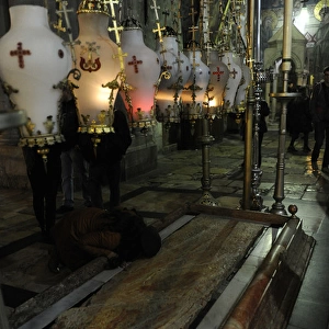 Israel. Jerusalem. Church of the Holy Sepulchre. Stone of Am