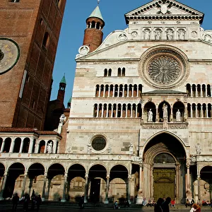 Italy. Cremona Cathedral. Main facade