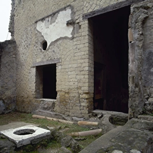 Italy. Herculaneum. House of the wooden partition wall
