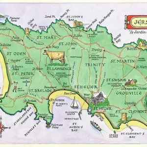 Carta de la Isla de Jersey Carta de la Isla de Jersey
