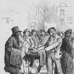 Jewish traders in Petticoat Lane (Middlesex Street) in the East End of London