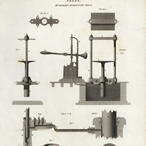 Joseph Bramahs hydrostatic (hydraulic) press, 18th century