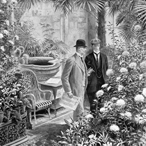 Joseph Chamberlain in his orchid-house