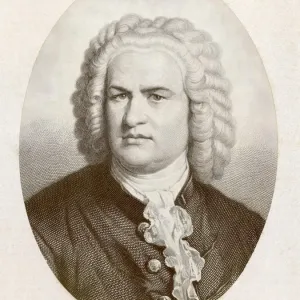 Print of Johann Sebastian Bach Portrait Print of Johann Sebastian Bach Portrait