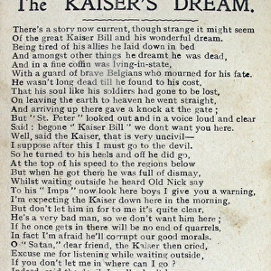 The Kaisers Dream A poem on a postcard