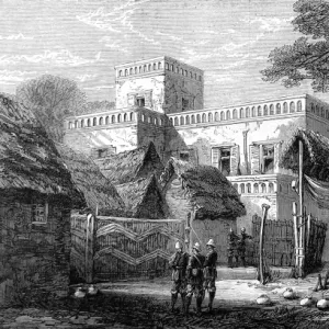 The King of Ashantis Palace at Kumasi, 1874