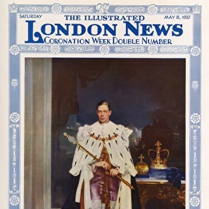 King George VI in Coronation robes, 1937