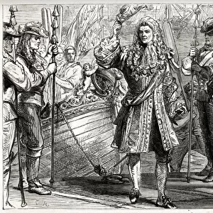 King James II landing at Kinsale, County Cork, Ireland, 12 March 1689